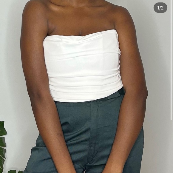 White Corset Top - Picture 2 of 2